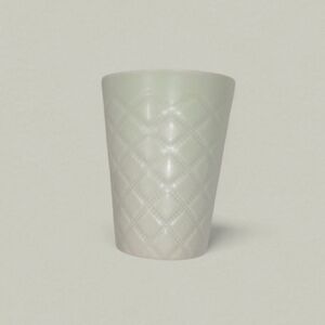 NWOT Sage /Light Green 4.5"H x 3"W pot /vase.  Pattern, Diamond Design. 2FOR$10